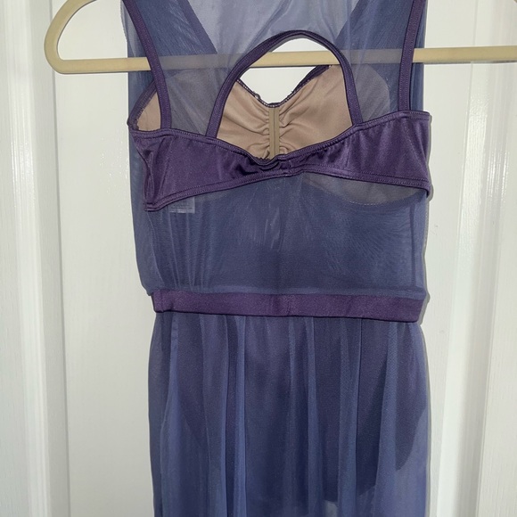 Weissman Dance Costume MC Draped Fabric with Lace Embellishment at bodice - Picture 5 of 15